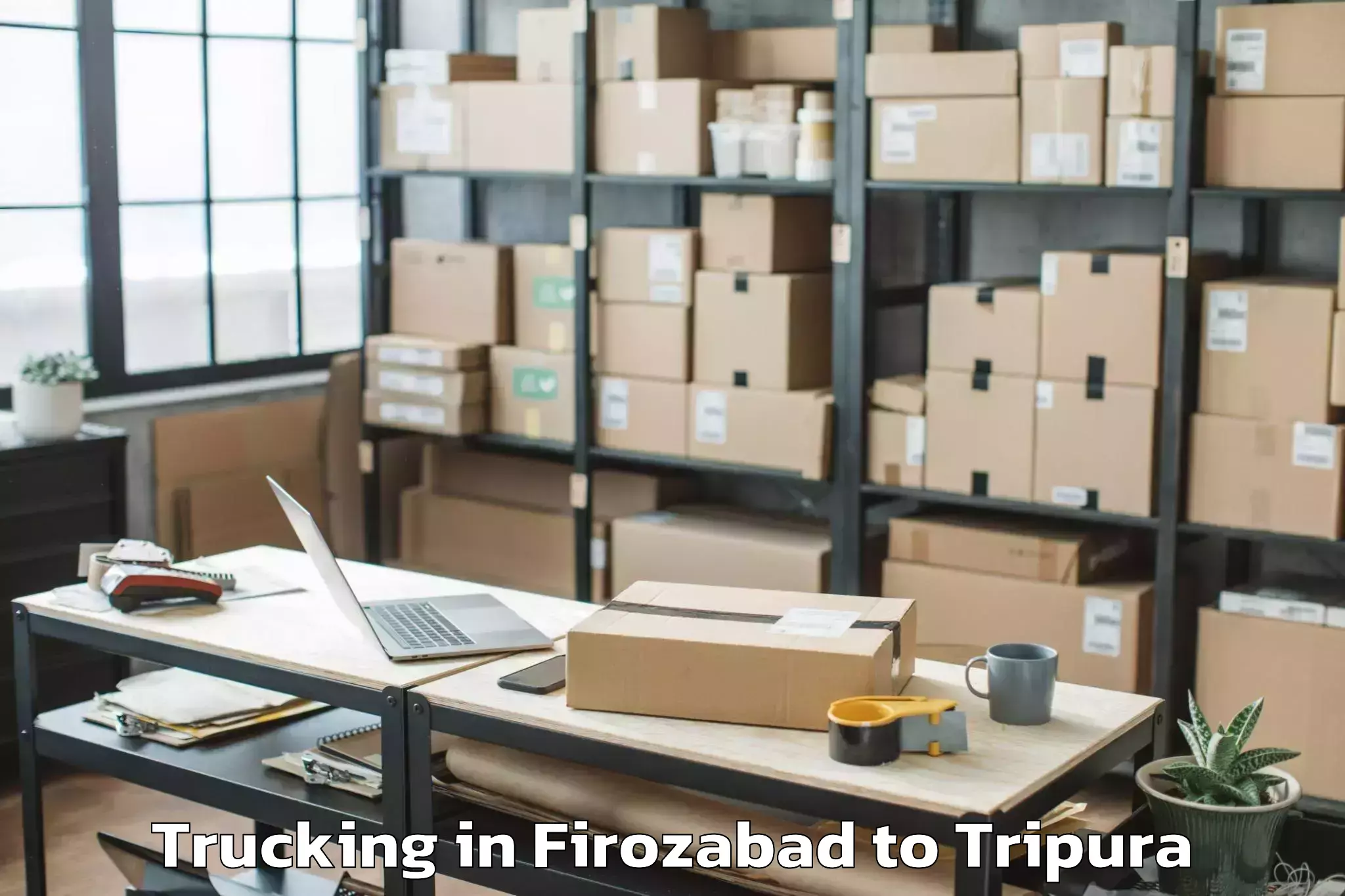 Firozabad to Udaipur Tripura Trucking Booking